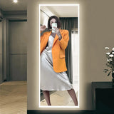 Espelho Grande com LED para Sala Bisotado 140x60cm