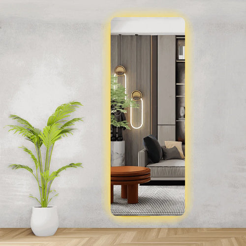 Espelho Grande com LED Sala Luxo 140x60cm