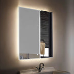 Espelho para Banheiro com LED 80x60cm com Bisotê