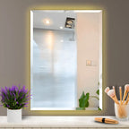 Espelho para Banheiro com LED 80x60cm com Bisotê