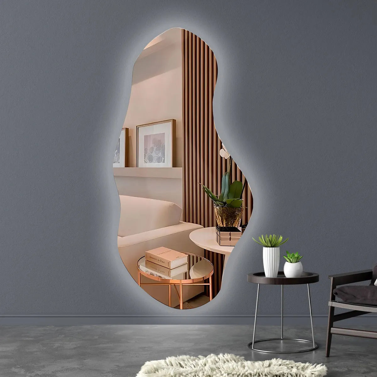 Espelho Orgânico LED Grande NUANCE 140X70cm